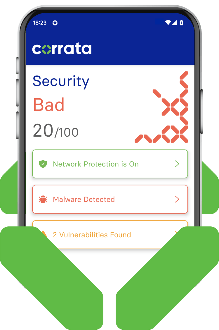 Poor Security Score on a phone screen