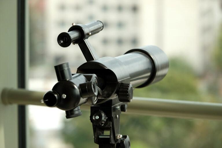 Telescope on a balcony